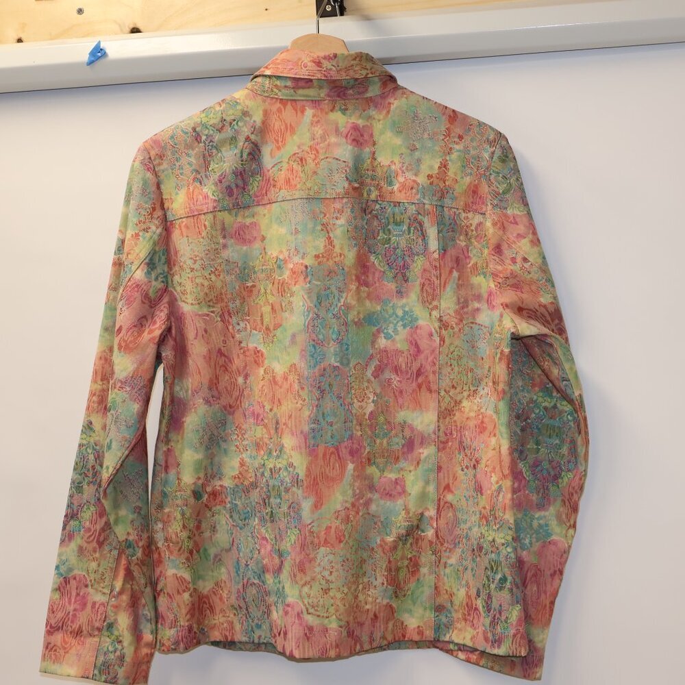 VTG Christopher & Banks Multicolor Blazer/Jacket Sz M Womens Button Up - Picture 7 of 16